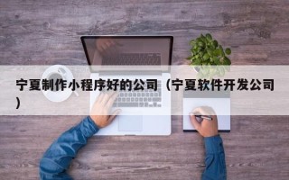射阳宁夏制作小程序好的公司（宁夏软件开发公司）